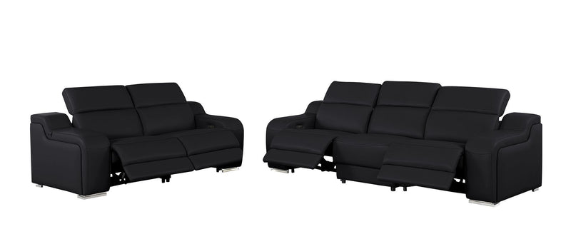 1116 - 5-Piece Modular Power Reclining Sofa And Loveseat Set In With 4 Power Recliners & Power Headrests