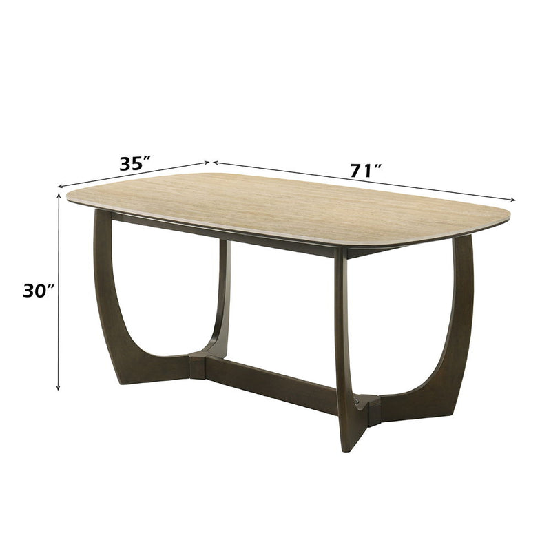 Davita - Dining Table With Ceramic Top - Walnut - R&R Furniture Gallery (Fountain Valley, CA)