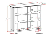 Simpli-Home Acadian handcrafted cube storage organizer with multiple compartments for versatile home organization.