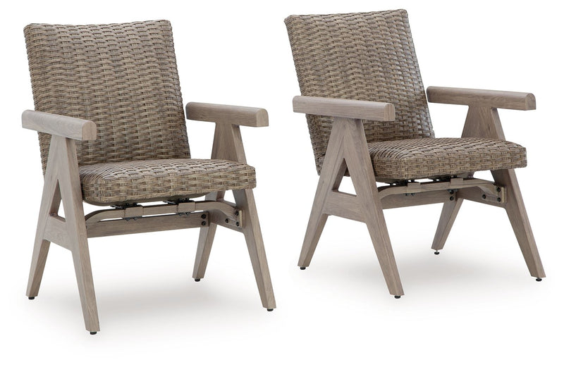 Cliff Trails - Rocking Arm Chair (Set of 2) - Beige - R&R Furniture Gallery (Fountain Valley, CA)