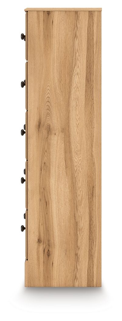 Aleaport - Five Drawer Chest - Warm Brown - R&R Furniture Gallery (Fountain Valley, CA)