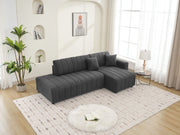 Jessica lamb wool sectional sofa with chaise from Urban Retreats, featuring plush upholstery and modern design.