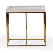 Carmela - Side Table - Shimmer Ivory - R&R Furniture Gallery (Fountain Valley, CA)