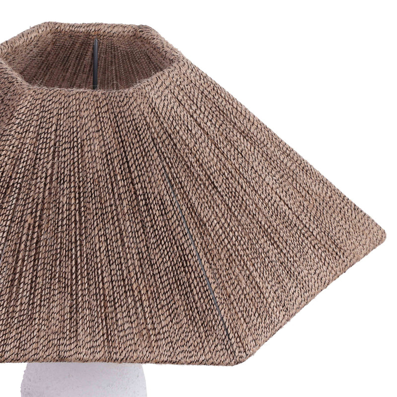 Shabby - Table Lamp - Natural / White - R&R Furniture Gallery (Fountain Valley, CA)