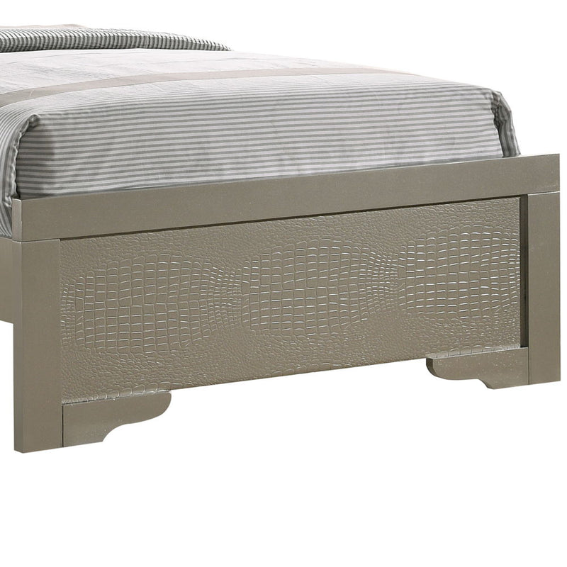 Upholstered Lorana bed by Glory Furniture with plush fabric and modern design, shown in a cozy bedroom setting.