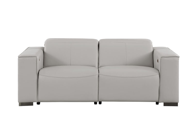 1208 - Leather Reclining Set (Sofa, Loveseat & Chair With 6 Power Recliners)