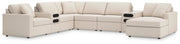 Signature Design by Ashley Modmax Oyster stationary sectional sofa with plush cushions and modern design.