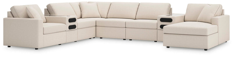 Signature Design by Ashley Modmax Oyster stationary sectional sofa with plush cushions and modern design.