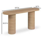 TOV Furniture Darcy console table with sleek design, wooden surface, and modern style, ideal for entryways or living rooms.