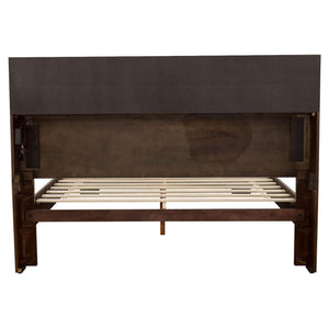 Ardino - California King Bed With Bookcase Headboard - Cappuccino