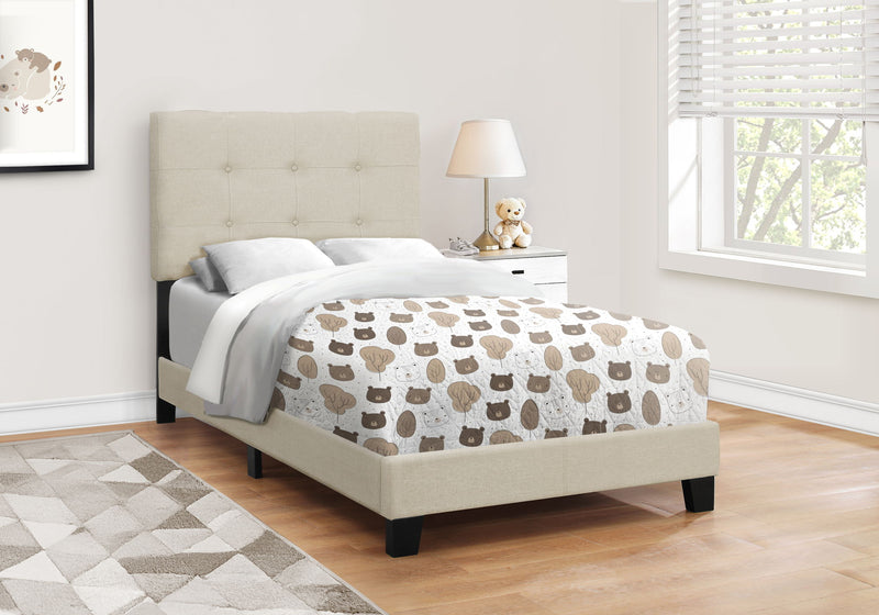 Bed, Upholstered, Frame Only, Transitional - R&R Furniture Gallery (Fountain Valley, CA)