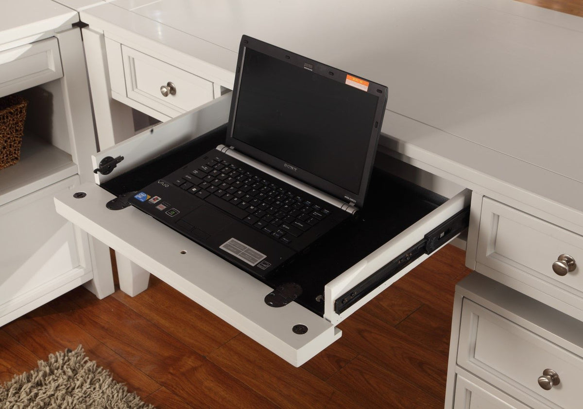 Boca - U Shape Desk With Credenza File And Hutch - Cottage White