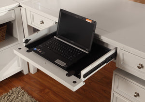 Boca - U Shape Desk With Credenza File And Hutch - Cottage White