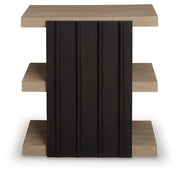 Rylandyn - Rectangular End Table - Black / Light Brown - R&R Furniture Gallery (Fountain Valley, CA)