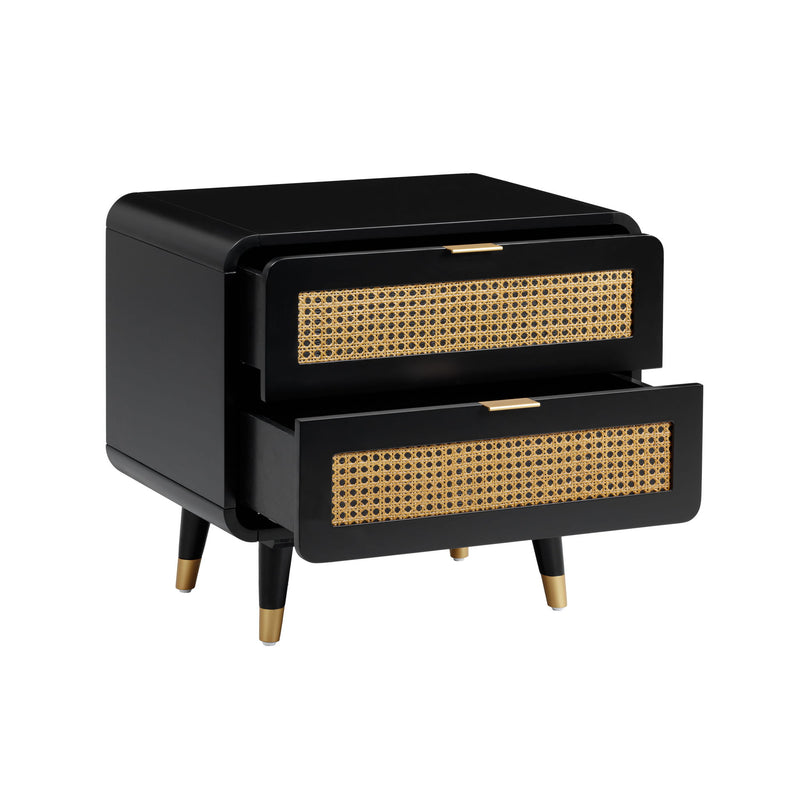 Christine - Nightstand - Black - R&R Furniture Gallery (Fountain Valley, CA)