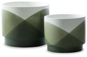 Ardenridge - Planter Set (Set of 2) - Green / White - R&R Furniture Gallery (Fountain Valley, CA)