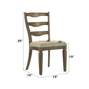 Parfield - Side Chair (Set of 2) - Fabric & Weathered Oak - R&R Furniture Gallery (Fountain Valley, CA)