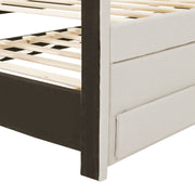 Upholstered Design Platform Bed With Trundle - R&R Furniture Gallery (Fountain Valley, CA)