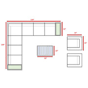 Wicker Sectional Seating Group With Cushions - R&R Furniture Gallery (Fountain Valley, CA)
