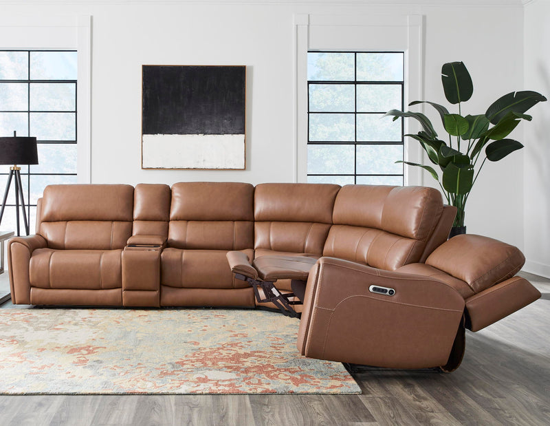 Hancock - Zero Gravity Power Reclining Sectional With Power Adjustable Headrests - R&R Furniture Gallery (Fountain Valley, CA)