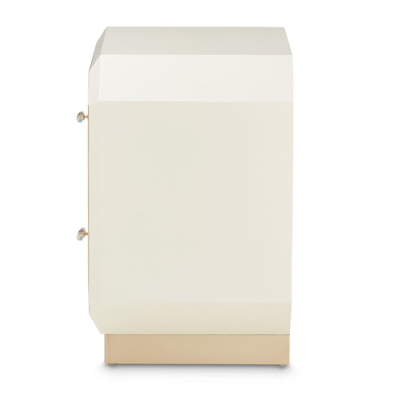 La Rachelle - 2-Drawer Nightstand - Champagne - R&R Furniture Gallery (Fountain Valley, CA)