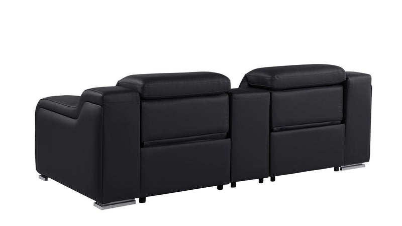 1116 - 3-Piece Modular Power Reclining Console Loveseat In With 2 Power Recliners & Power Headrests