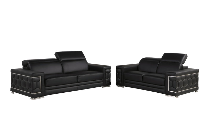 296 - Genuine Leather Living Room Set - R&R Furniture Gallery (Fountain Valley, CA)
