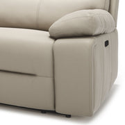 Malibu - Modern Power Motion 3 Piece Reclining Loveseat Sofa With Cup Holders - Cream Taupe Beige - R&R Furniture Gallery (Fountain Valley, CA)