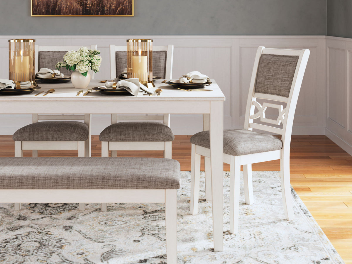Erinberg - Dining Room Table Set (Set of 6) - Antique White - R&R Furniture Gallery (Fountain Valley, CA)