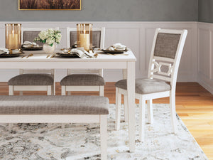 Erinberg - Dining Room Table Set (Set of 6) - Antique White - R&R Furniture Gallery (Fountain Valley, CA)