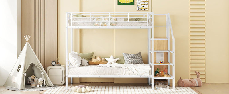Bunk Bed With Lateral Storage Ladder And Wardrobe - R&R Furniture Gallery (Fountain Valley, CA)