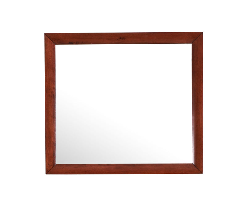 Marilla mirror by Glory Furniture featuring a sleek, modern design with a reflective glass surface and stylish frame.
