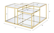 Uchenna - Coffee Table - Clear Glass & Gold - R&R Furniture Gallery (Fountain Valley, CA)