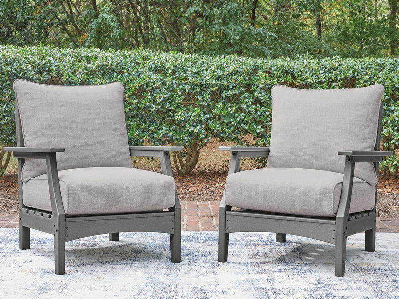 Cove Beach - Lounge Chair With Cushion (Set of 2) - Gray - R&R Furniture Gallery (Fountain Valley, CA)