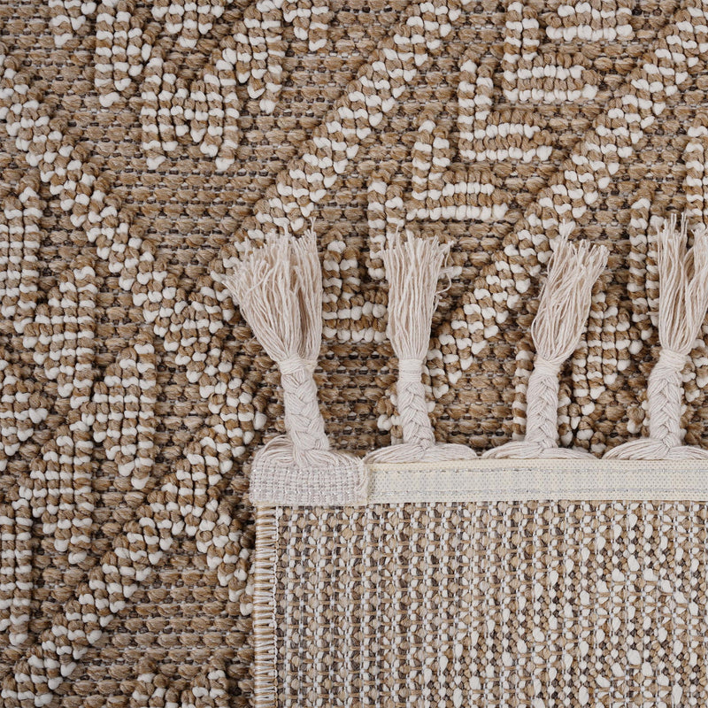 Guros - 6' X 9' Traditional Indoor / Outdoor Area Rug - Natural - R&R Furniture Gallery (Fountain Valley, CA)