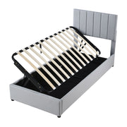 Upholstered Platform Bed With A Hydraulic Storage System - R&R Furniture Gallery (Fountain Valley, CA)