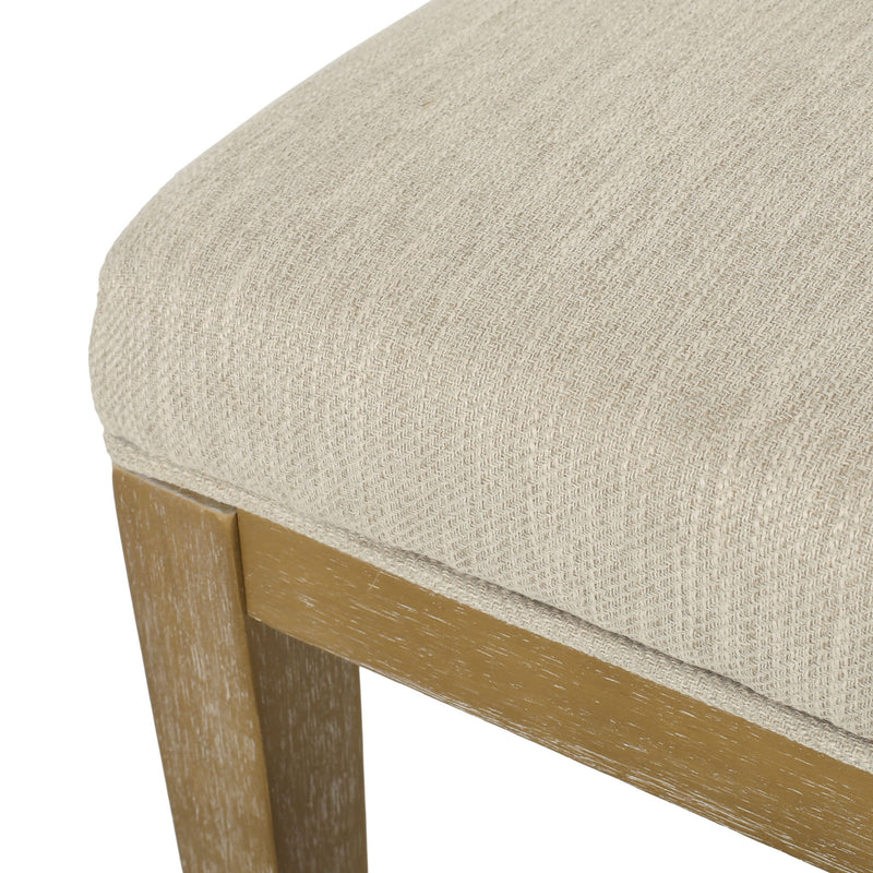 Set of 2 Noble House modern dining chairs with durable fabric upholstery and sturdy wooden frames, shown from a side angle.
