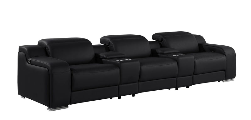 1116 - 8-Piece Modular Power Reclining Sofa, Loveseat & Chair Set In With 5 Power Recliners & Power Headrests