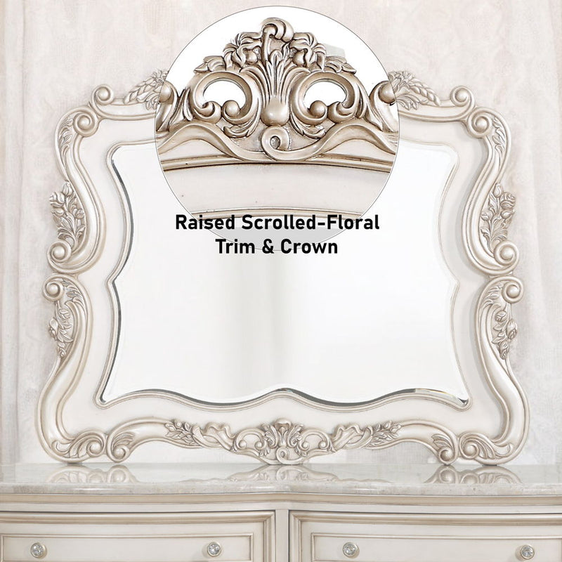 Gorsedd - Mirror - Golden Ivory - R&R Furniture Gallery (Fountain Valley, CA)