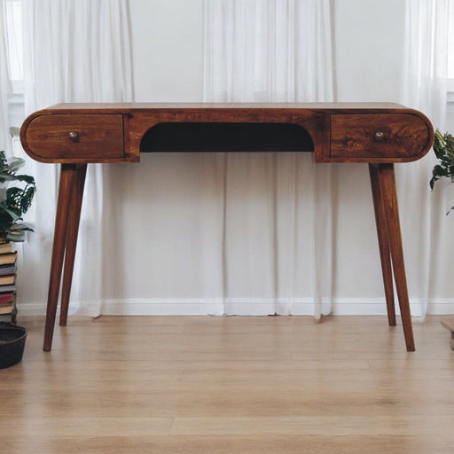 London - Arch Writing Desk - Dark Brown - R&R Furniture Gallery (Fountain Valley, CA)
