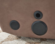 Lorrenton - Glider Power Recliner With Audio System - Caramel - R&R Furniture Gallery (Fountain Valley, CA)
