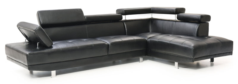 Comfort sectional from Glory Furniture's Riveredge collection, featuring plush seating and modern design in a stationary sectional sofa.