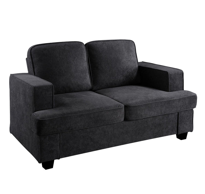 Modern Loveseat, Comfortable 2 Seater Couch With Deep Seating, Loose Back Cushions, Wide Arms - R&R Furniture Gallery (Fountain Valley, CA)