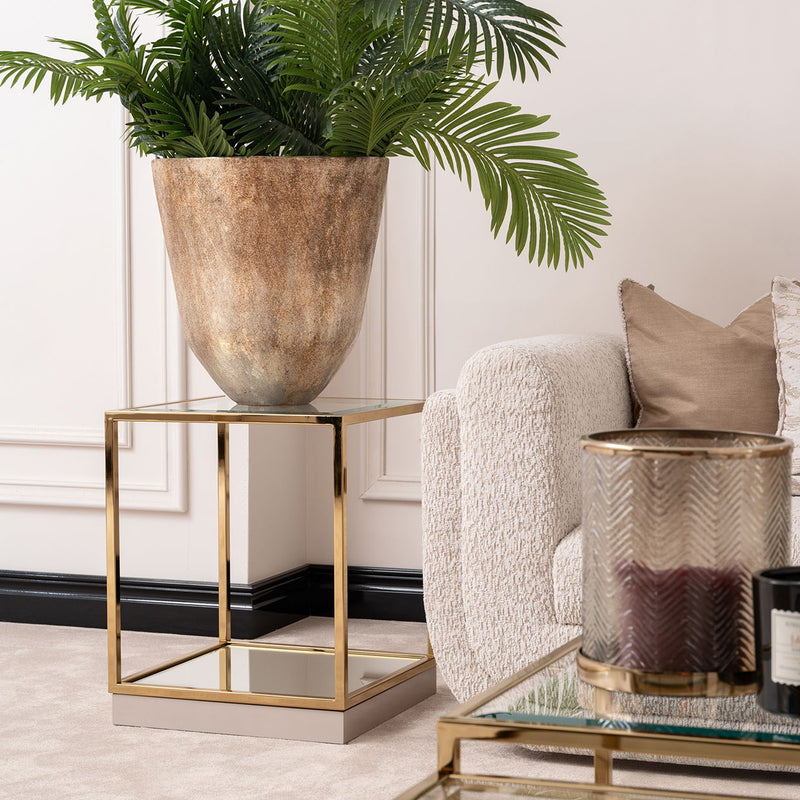 Savannah Breeze - End Table - Bright Gold - R&R Furniture Gallery (Fountain Valley, CA)