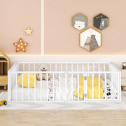 Metal Floor Bed Frame With Fence And Door - R&R Furniture Gallery (Fountain Valley, CA)