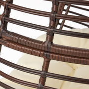 Cutter Teardrop Patio Chair With Water Resistant Cushion - Multi / Brown / Beige - R&R Furniture Gallery (Fountain Valley, CA)