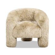 Avalon - Genuine Sheepskin Fur Split Barrel Back Accent Chair - Natural Blonde - R&R Furniture Gallery (Fountain Valley, CA)