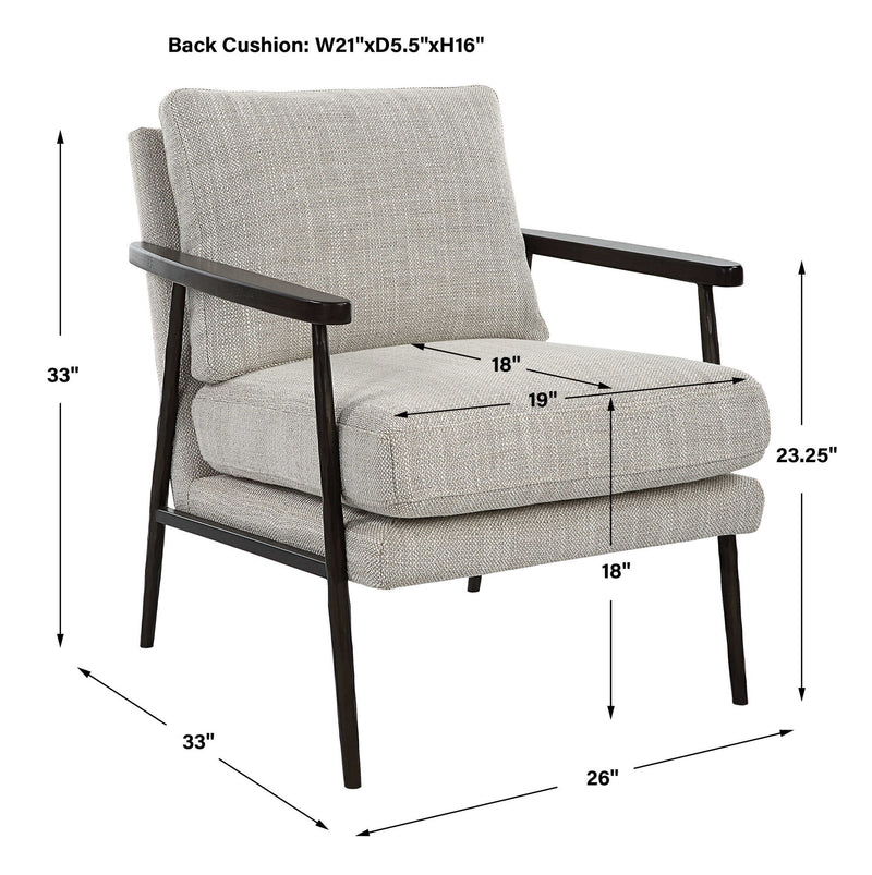 Sebastian - Cast Iron Accent Chair - Gray