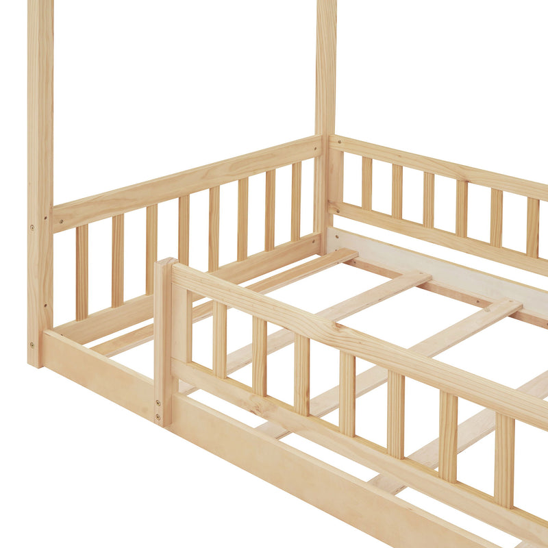 Bed House Bed Frame With Fence - R&R Furniture Gallery (Fountain Valley, CA)