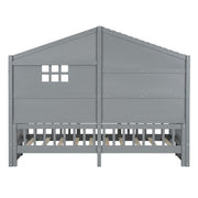 House Bed With Shelves, Window And Sparkling Light Strip On The Roof - R&R Furniture Gallery (Fountain Valley, CA)